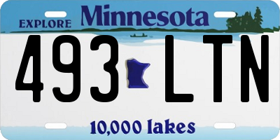 MN license plate 493LTN