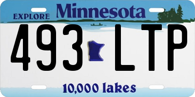 MN license plate 493LTP