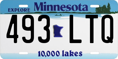 MN license plate 493LTQ