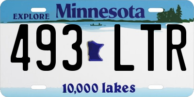 MN license plate 493LTR