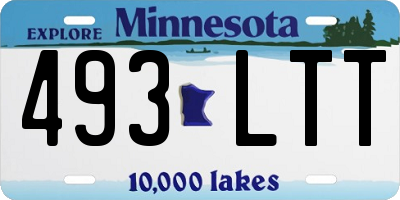MN license plate 493LTT