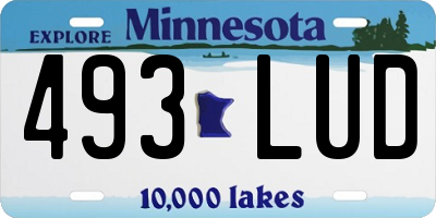 MN license plate 493LUD