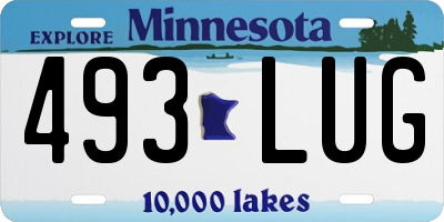 MN license plate 493LUG