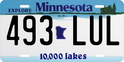 MN license plate 493LUL