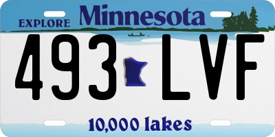 MN license plate 493LVF