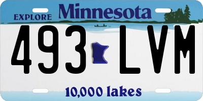 MN license plate 493LVM