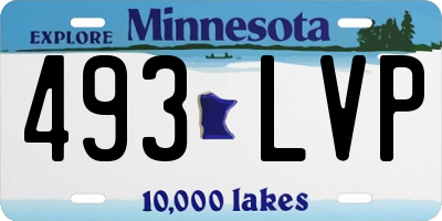 MN license plate 493LVP
