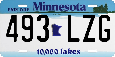 MN license plate 493LZG