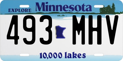 MN license plate 493MHV