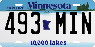 MN license plate 493MIN
