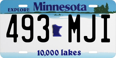 MN license plate 493MJI