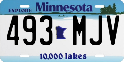 MN license plate 493MJV