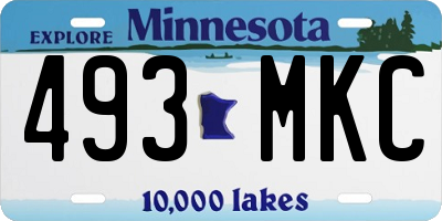 MN license plate 493MKC
