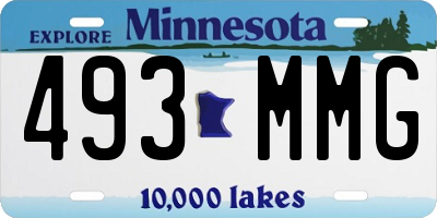 MN license plate 493MMG