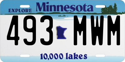 MN license plate 493MWM