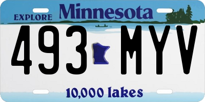 MN license plate 493MYV