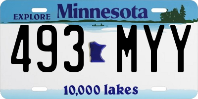 MN license plate 493MYY
