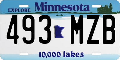 MN license plate 493MZB