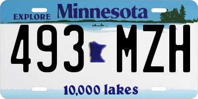 MN license plate 493MZH
