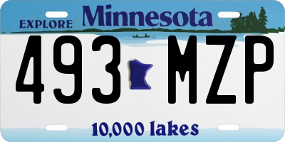 MN license plate 493MZP