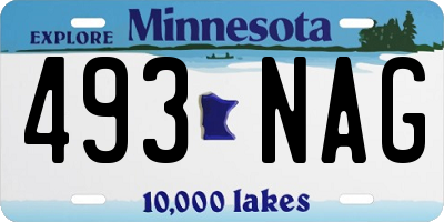 MN license plate 493NAG