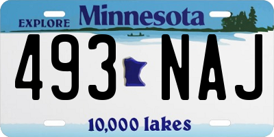 MN license plate 493NAJ