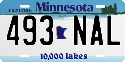 MN license plate 493NAL