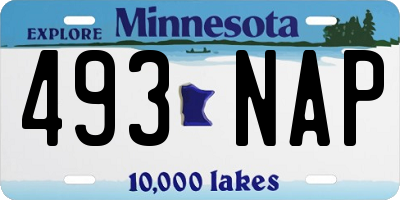 MN license plate 493NAP