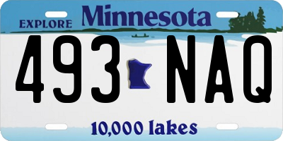 MN license plate 493NAQ