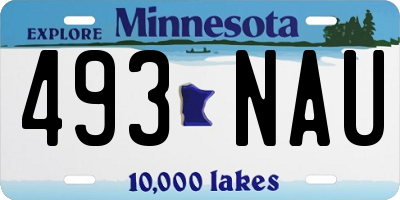 MN license plate 493NAU