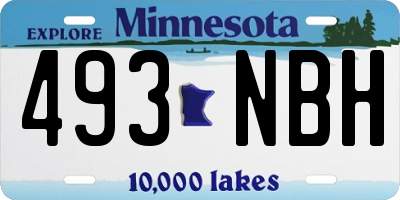 MN license plate 493NBH