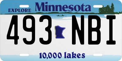 MN license plate 493NBI