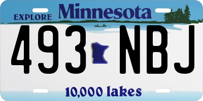 MN license plate 493NBJ