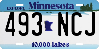 MN license plate 493NCJ