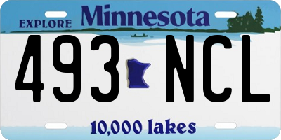MN license plate 493NCL