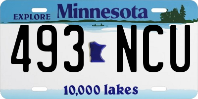 MN license plate 493NCU