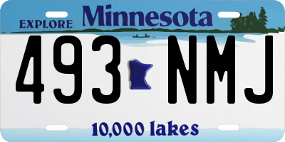 MN license plate 493NMJ