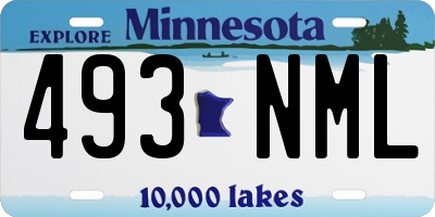 MN license plate 493NML