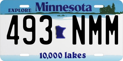 MN license plate 493NMM