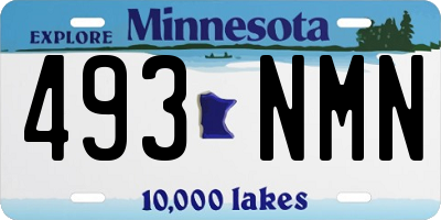 MN license plate 493NMN