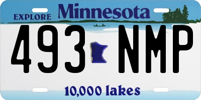 MN license plate 493NMP