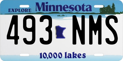 MN license plate 493NMS