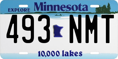 MN license plate 493NMT