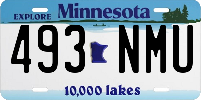 MN license plate 493NMU