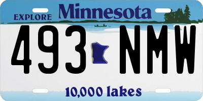 MN license plate 493NMW