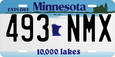 MN license plate 493NMX