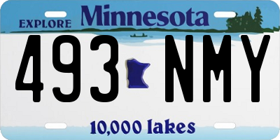 MN license plate 493NMY