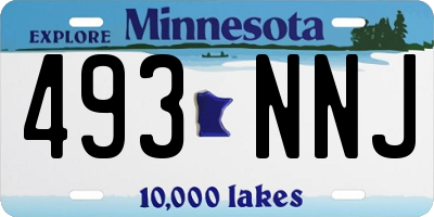 MN license plate 493NNJ