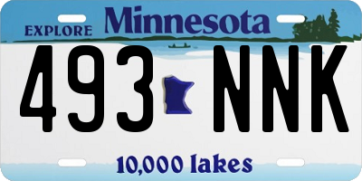 MN license plate 493NNK