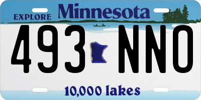 MN license plate 493NNO